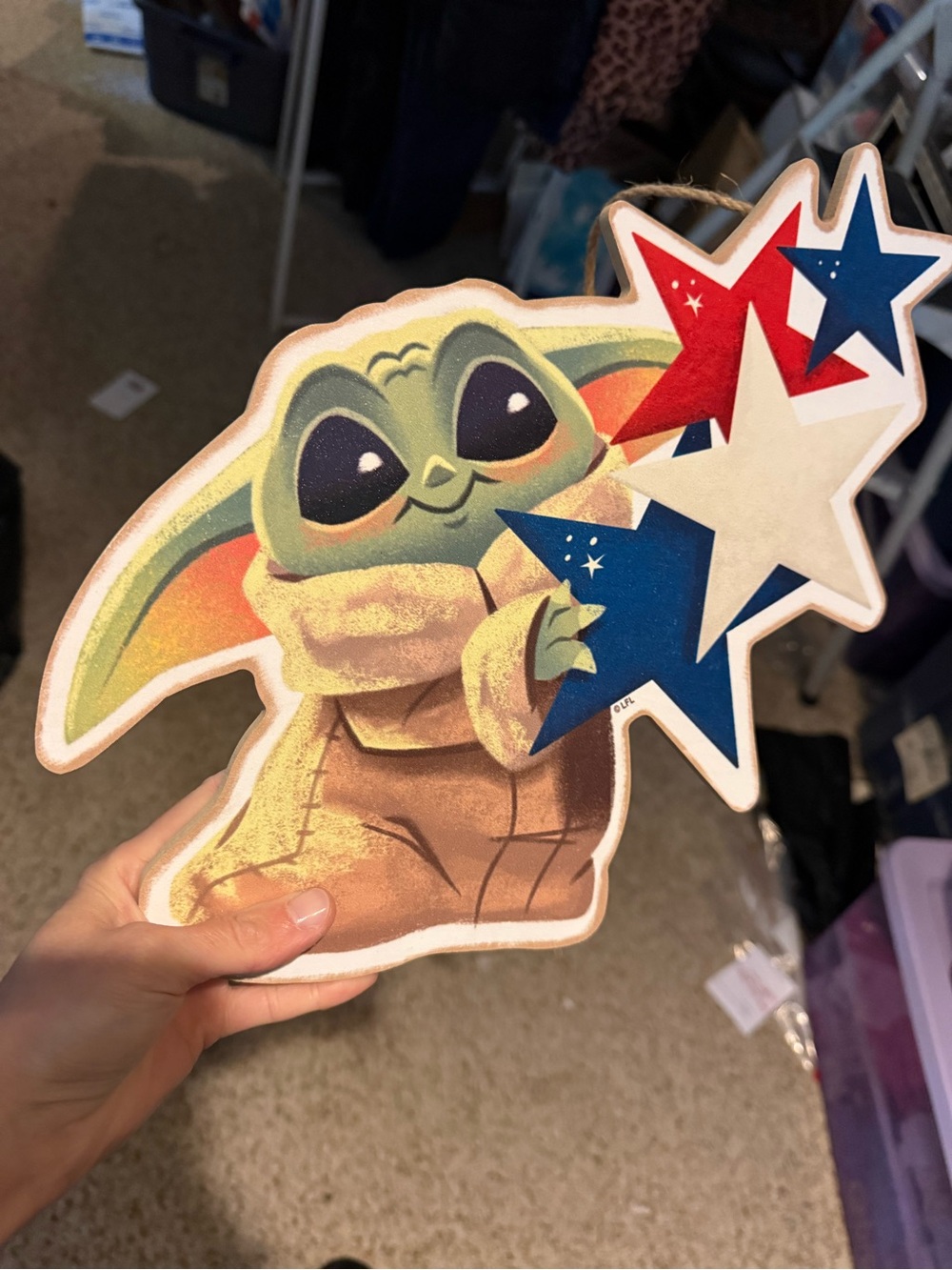 Disney Star Wars Baby Yoda Hanging Sign